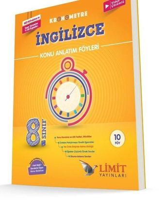 8.Sınıf Kronometre İngilizce Konu Anlatım Föyü - Kolektif  - Limit Yayınları