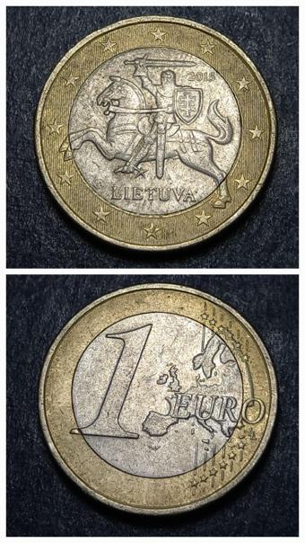 Escoines Koleksiyon 39963680d451fefbd6 2015 Litvanya 1Euro ÇT/ÇÇT Eski Yabancı Madeni Para