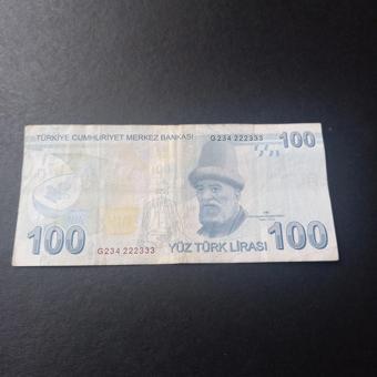 Escoines Koleksiyon 39963680c0f35d63b2 9.Emisyon 100Türk Lirası Güzel Numara G234 222333