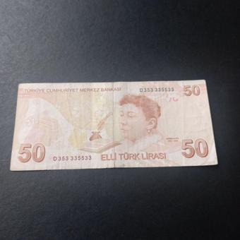 Escoines Koleksiyon 39963680c0f38e9cba 9.Emisyon 50Türk Lirası Güzel Numara D353 335533