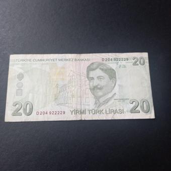 Escoines Koleksiyon 39963680c0f3f66b88 9.Emisyon 20Türk Lirası Güzel Numara D204 922229