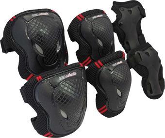 Cool Wheels Çocuk Scooter & Paten Koruma Seti – Kaliteli Dizlik ve Dirseklik Seti (S) Kırmızı FR37715