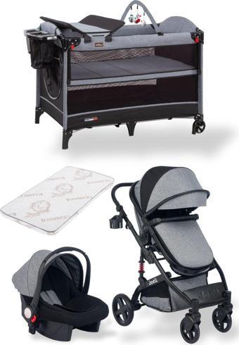 Joell Bebek Seti - Truva Travel Bebek Arabası & Anne Yanı Park Beşik & Puset & Yatak