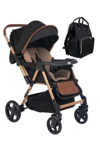 Joell 2'Li Set Trendy Çift Yönlü Bebek Arabası & Bebek Bakım Çantası
