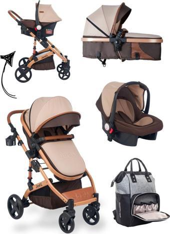 Joell 4'Lü Set Truva Travel Sistem Bebek Arabası / Puset / Bebek Bakım Çantası / Yağmurluk