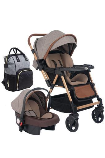 Joell Trendy Travel Sistem Bebek Arabası & Puset & Bebek Bakım Çantası - 3Lü Set