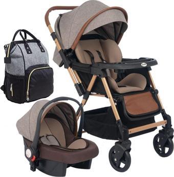 Joell Trendy Travel Sistem Bebek Arabası & Puset & Bebek Bakım Çantası - 3Lü Set