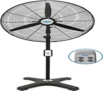 Hims HEF-AK650 190W 65 cm Siyah 3 Kanat Kumandalı Sanayi Tipi Ayaklı Vantilatör