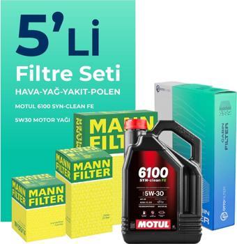 MANN Kia Soul 1.6 Dizel Filtre Bakım Seti Motul Motor Yağlı (2015-2018) 5 Li