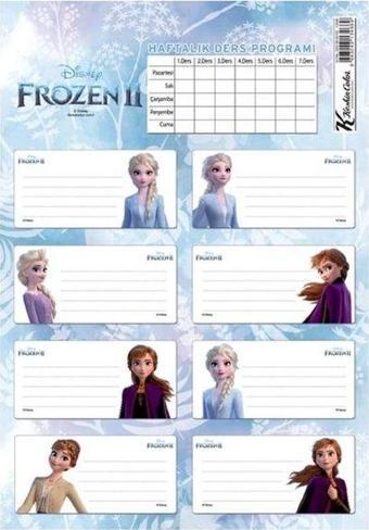 Frozen II Ders Programlı 3Lü Etiket