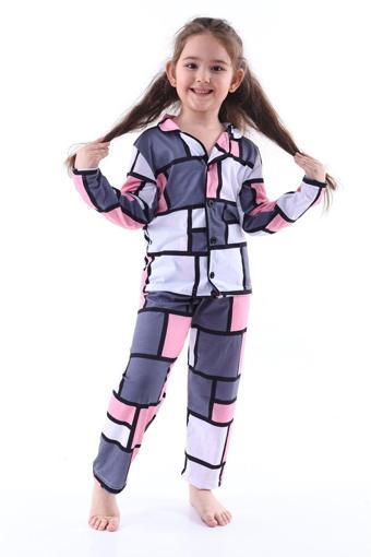 Riysgiyim Baskılı Kız Çocuk Pijama Takımı