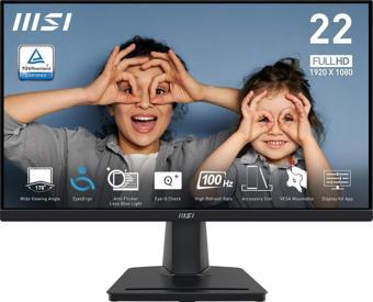 MSI 21.45" PRO MP225V 1920x1080 (FHD) 16:9 FLAT VA 100HZ 1MS ADAPTIVE-SYNC MONITOR