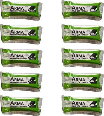 Arma Kimpack Beyaz Mini Boy 40 x 50 Cm. - 20 Litre Çöp Torbası Poşeti - 40 Adetlik 10 Rulo