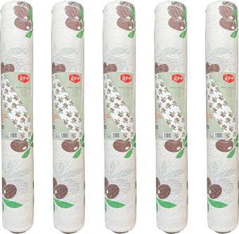 Roll-Up Zeytin Desenli Tek Kullanımlık Laminelli Kağıt Masa Örtüsü - 100x150 Cm. - 16 Yaprak 5 Rulo