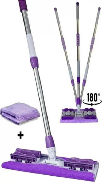 DMR Teleskopik Uzatılabilir Tablet Palet Sihirli Mikrofiber Bezli Mop Paspas Seti Takımı - 1 Adet 