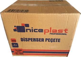 Niceplast Masaüstü Dispenser Peçete - 2 Kat - 200 Adetlik 18 Paket / Koli