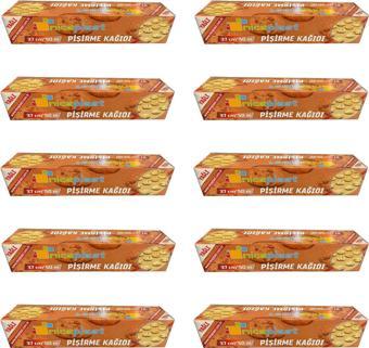 Niceplast Kesimsiz Yağlı Fırın Pişirme Kağıdı - 37 Cm. x 50 Metre - 10 Paket