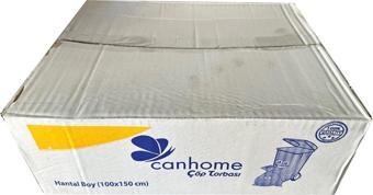 Canhome 240 Litre Siyah Hantal Konteyner Çöp Torbası - 100 x 150 Cm. - 600 Gr. - 10 Adetlik 10 Rulo