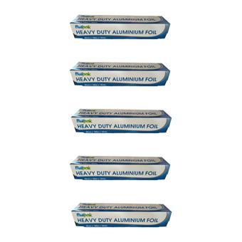 Burpak Heavy Duty Ağır Hizmet Tipi Alüminyum Folyo - 45 Cm. x 100 Metre - 18 Mikron - 5 Paket
