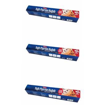 Roll-Up Yağlı Fırın Tepsi Pişirme Kızartma Kağıdı - 37x42 Cm. - 16 Yaprak - 3 Kutu
