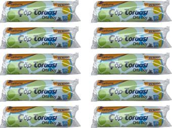 Canhome Mavi Orta Boy 55x60 Cm. 30 Litre Çöp Torbası Poşeti - 20 Adetlik 10 Rulo