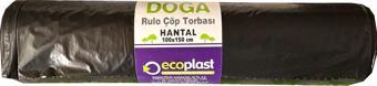 Ecoplast 240 Litre Siyah Hantal Konteyner Çöp Torbası - 100 x 150 Cm. - 600 Gr. - 10 Adetlik 1 Rulo