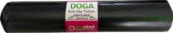 Ecoplast 240 Litre Siyah Hantal Konteyner Çöp Torbası - 120 x 150 Cm. - 700 Gr. - 10 Adetlik 1 Rulo