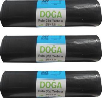 Ecoplast Battal Boy Çöp Torbası Poşeti - 400 Gr. - 90 Litre - 80 x 110 Cm / 10 Adetlik 3 Rulo