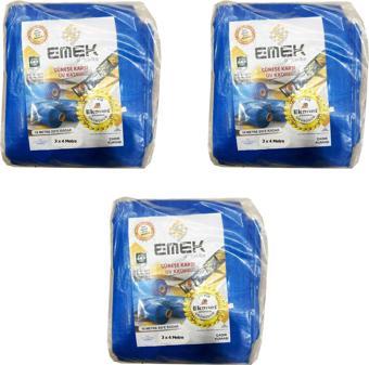 Emek Çadır Kumaşı Branda Tente UV Güneşlik Gölgelik Koruma Yağmur Su Geçirmez - 3x4 Metre - 3 Paket