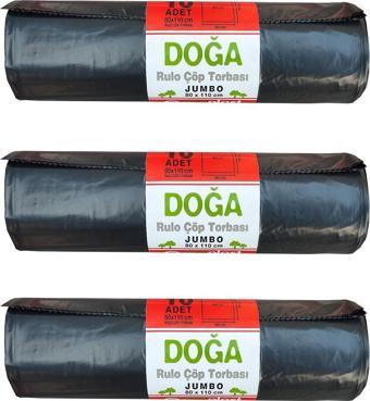 Ecoplast Battal Boy Çöp Torbası Poşeti - 500 Gr. - 90 Litre - 80 x 110 Cm / 10 Adetlik 3 Rulo