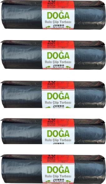 Ecoplast Battal Boy Çöp Torbası Poşeti - 500 Gr. - 90 Litre - 80 x 110 Cm / 10 Adetlik 5 Rulo