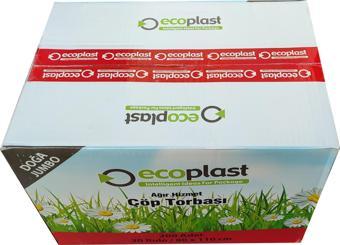Ecoplast Battal Boy Çöp Torbası Poşeti -500 Gr. - 90 Litre - 80 x 110 Cm / 10 Adetlik 20 Rulo / Koli