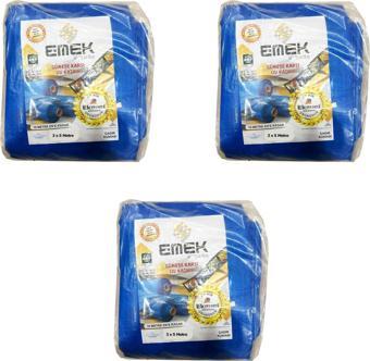 Emek Çadır Kumaşı Branda Tente UV Güneşlik Gölgelik Koruma Yağmur Su Geçirmez - 3x5 Metre - 3 Paket