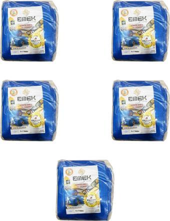 Emek Çadır Kumaşı Branda Tente UV Güneşlik Gölgelik Koruma Yağmur Su Geçirmez - 3x7 Metre - 5 Paket