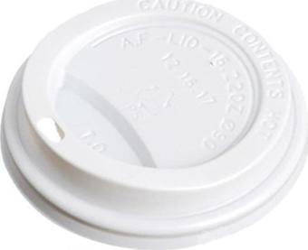 Sıcak Karton Kağıt Çay Kahve Bardak Kapağı - Emzikli Kapak - 8 Oz - Beyaz - 500 Adetlik Koli