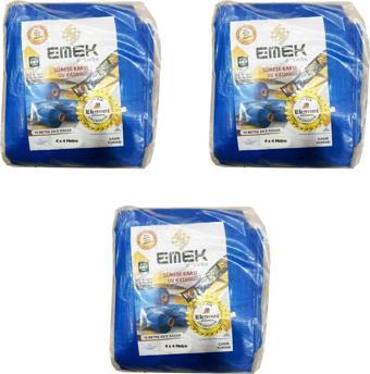 Emek Çadır Kumaşı Branda Tente UV Güneşlik Gölgelik Koruma Yağmur Su Geçirmez - 4x4 Metre - 3 Paket
