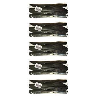Siyah Plastik Bıçak - Parti Davet Piknik Yemek Bıçağı - 18 Cm. - 100'lü 5 Paket