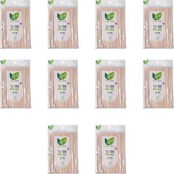 Roll-Up Doğaya Dönüş Ekolojik Doğal Doğa Dostu %100 Ahşap Bıçak - 16 Cm. - 50'li 10 Paket 