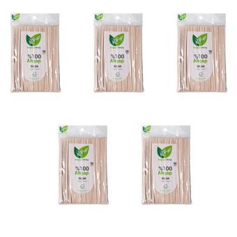 Roll-Up Doğaya Dönüş Ekolojik Doğal Doğa Dostu %100 Ahşap Bıçak - 16 Cm. - 50'li 5 Paket 