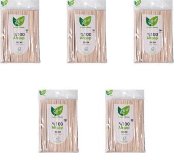 Roll-Up Doğaya Dönüş Ekolojik Doğal Doğa Dostu %100 Ahşap Bıçak - 16 Cm. - 50'li 5 Paket 