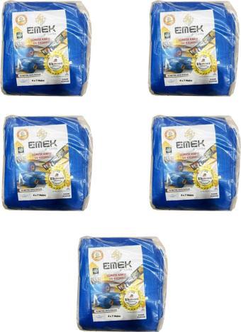 Emek Çadır Kumaşı Branda Tente UV Güneşlik Gölgelik Koruma Yağmur Su Geçirmez - 4x7 Metre - 5 Paket