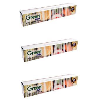 Green PVC Streç Film Folyo - Gıdaya Uygun - 9 Mikron - 45 Cm. x 300 Metre - 3 Paket
