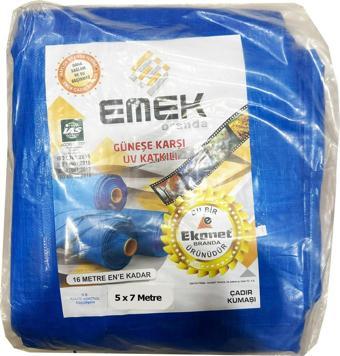 Emek Çadır Kumaşı Branda Tente UV Güneşlik Gölgelik Koruma Yağmur Su Geçirmez - 5x7 Metre - 1 Paket