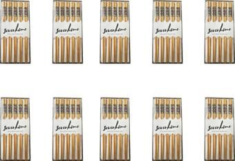 Desenli Yıkanabilir Kore Japon Çin Bambu Chopsticks Yemek Çubuğu - 24 Cm. - 5 Çiftlik 10 Paket
