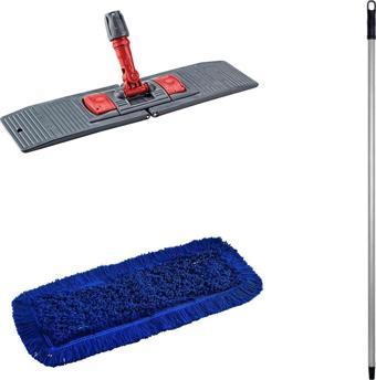 Cod-Ex Orlon Mavi Statik Toz Mop Takımı Seti - 60 Cm. - Mop + Tutucu + Sap - 1 Takım
