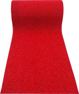 Kıvırcık Kapı Önü Dış Mekan Paspas Halı Yolluk - Kırmızı - En : 1.20 Cm / Boy : 2 Metre