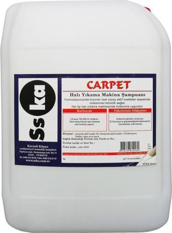 SSKA Halı Yıkama Makine Şampuanı Deterjanı / Az Köpüren Matik Halı Şampuanı / 5 Kg. / Bidon