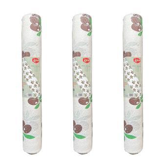 Roll-Up Tek Kullanımlık Kağıt Laminelli Masa Örtüsü - 100x150 Cm. - Zeytin Desenli -16 Yaprak 3 Rulo