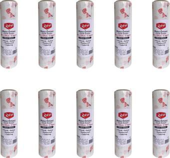 Roll-Up Tek Kullanımlık Laminelli Çiçek Desenli Kağıt Masa Örtüsü - 100x150 Cm. - 16 Yaprak 10 Rulo