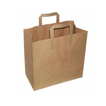 Flat Kraft Kağıt Çanta Karton Hediyelik Poşet Torba - 25x28 Cm. - 10 Adetlik 1 Paket